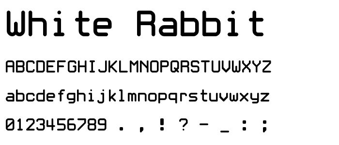 White Rabbit font